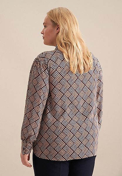 seidensticker Hemdbluse "Schwarze Rose", Langarm Kragen Geometrische Muster günstig online kaufen
