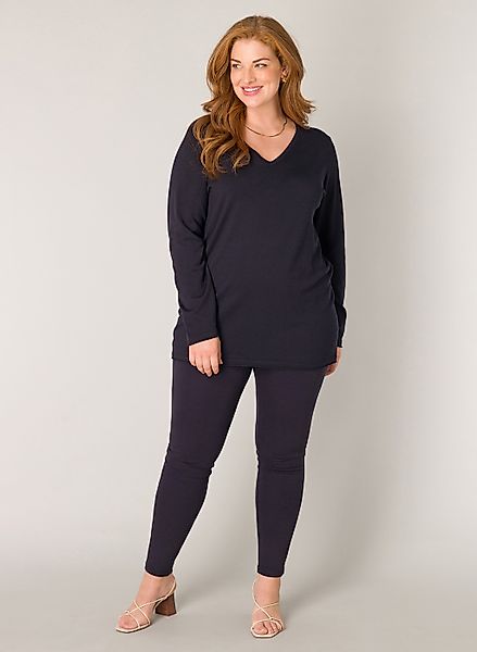 Base Level Curvy V-Ausschnitt-Pullover, mit V-Ausschnitt günstig online kaufen