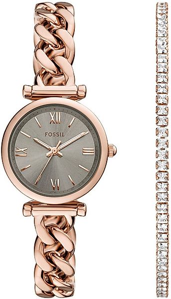 Fossil Quarzuhr CARLIE MINI ES5378SET, (Set, 2-tlg., mit Armband), Armbandu günstig online kaufen