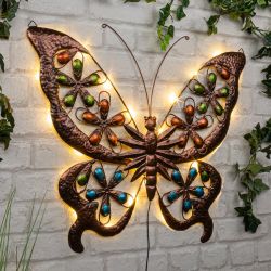 Haushalt International Wanddekoobjekt LED Solarbeleuchtung SCHMETTERLING günstig online kaufen