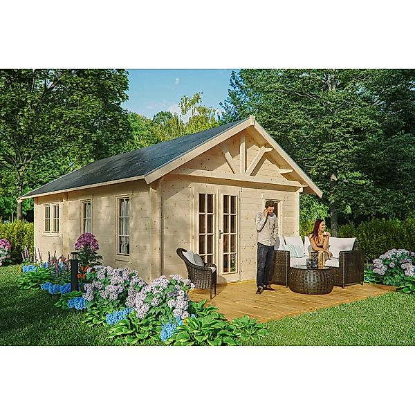 Skan Holz-Gartenhaus Bern 4 mit Dachschalung B x T 420 cm x 660 cm günstig online kaufen