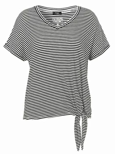 FRAPP V-Shirt mit Knoten am Saum günstig online kaufen