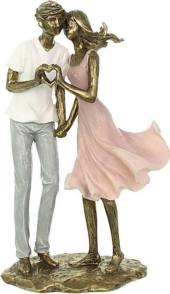 Dekoleidenschaft Dekofigur Liebespaar "Nostalgie" in Bronze Optik & zarten günstig online kaufen