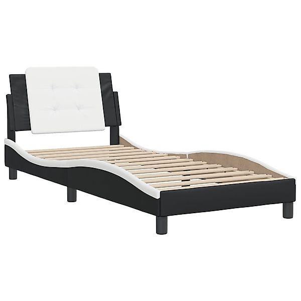 vidaXL Bett Bettgestell mit Kopfteil Schwarz günstig online kaufen