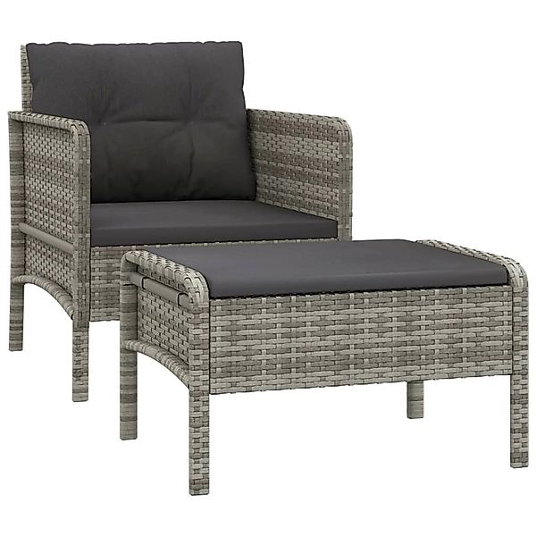 vidaXL Gartenlounge-Set 2-tlg. Garten-Lounge-Set mit Kissen günstig online kaufen