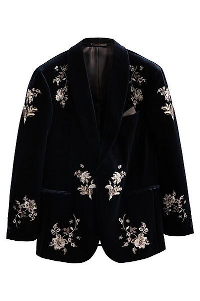 Next Jackenblazer Regular Fit Samtsakko mit Blumen-Stickerei (1-tlg) günstig online kaufen