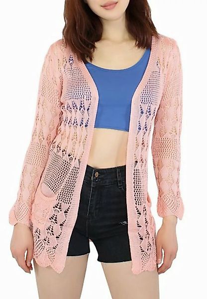 dy_mode Strickjacke Cardigan Damen Sommer Strickjacke Durchsichtige Häkel S günstig online kaufen