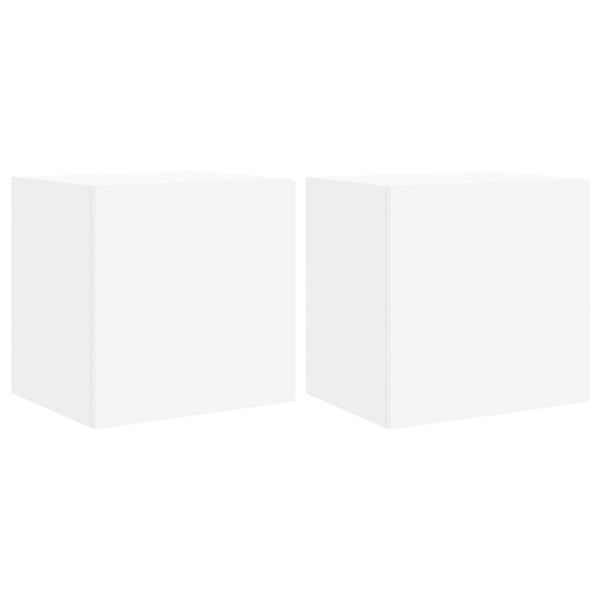 vidaXL TV-Wandschränke mit LED-Leuchten 2 Stk Weiß 40,5x35x40 cm 837247 günstig online kaufen