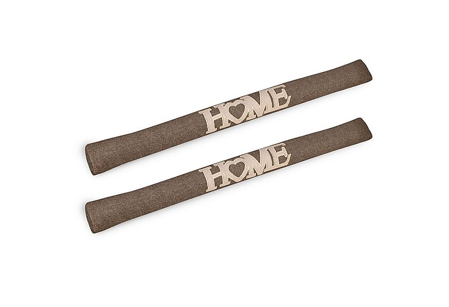 Beautissu Zugluftstopper 2er Set Zugluftstopper 120 cm lang Tuuli HE, Braun günstig online kaufen