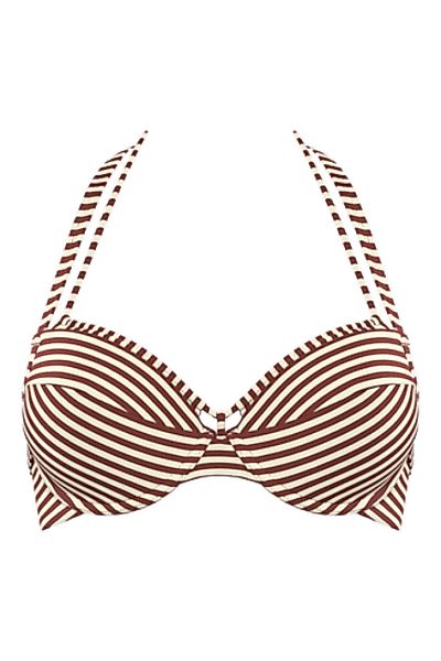 Holi Vintage Push-up Bikini-oberteil | Wired Padded Red-ecru günstig online kaufen