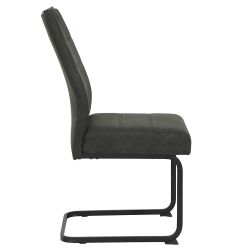 Freischwinger in Anthrazit und Schwarz Griff in der Lehne (Set) günstig online kaufen