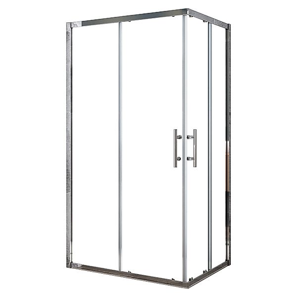 AICA Duschtür 100x90cm Schiebetür Höhe 185cm Duschkabinen Eckeinstieg 6mm E günstig online kaufen
