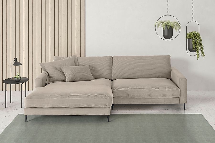 Home affaire Ecksofa »Downtown, B/T/H: 272/190/84 cm L-Form« weicher Sitzko günstig online kaufen