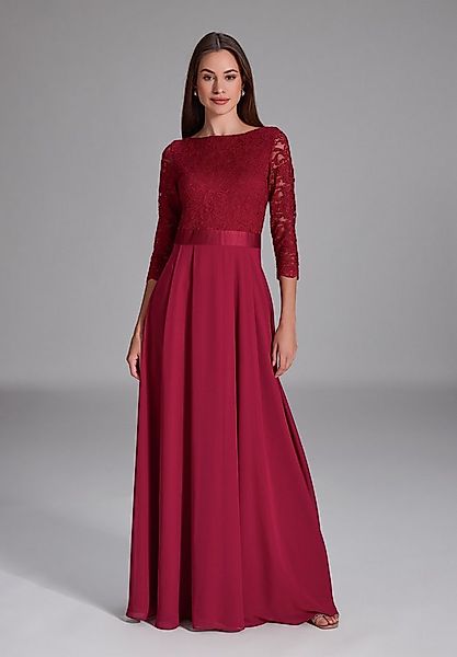 SWING Abendkleid - Abendkleid aus Spitze und Chiffon mit ¾ Arm Taillierte P günstig online kaufen