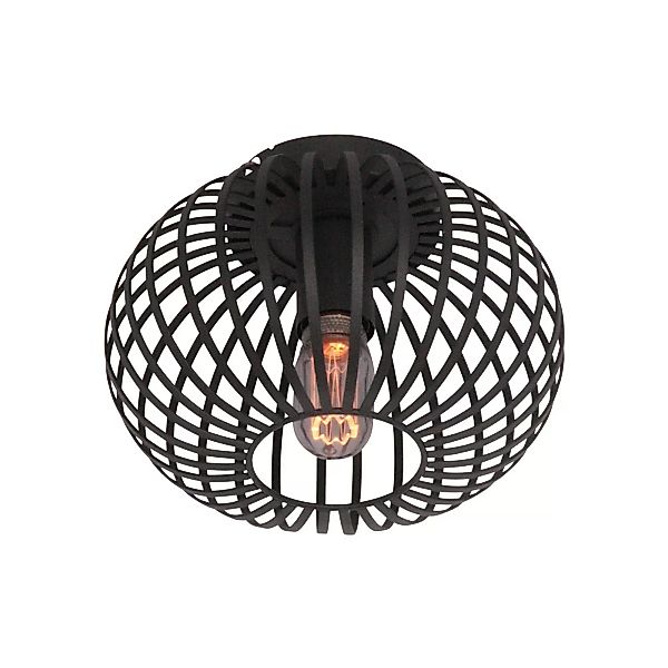 Deckenlampe Aglio, Ø 25 cm, schwarz, Metall günstig online kaufen
