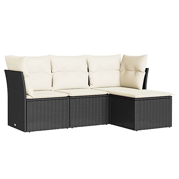 vidaXL Gartenlounge-Set 4-tlg. Garten-Sofagarnitur mit Kissen günstig online kaufen