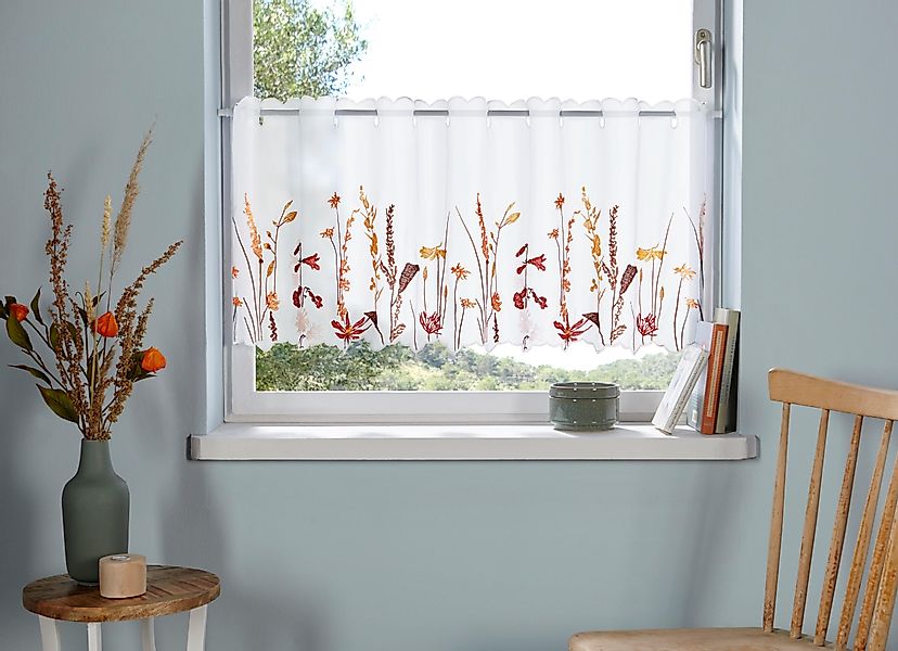 Home affaire Scheibengardine "Bille" Durchzuglöcher 1 Stk. tlg. transparent günstig online kaufen