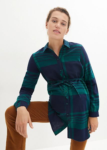 bonprix Umstandsbluse "Lange Umstandsbluse aus weichem Baumwoll-Flanell" La günstig online kaufen