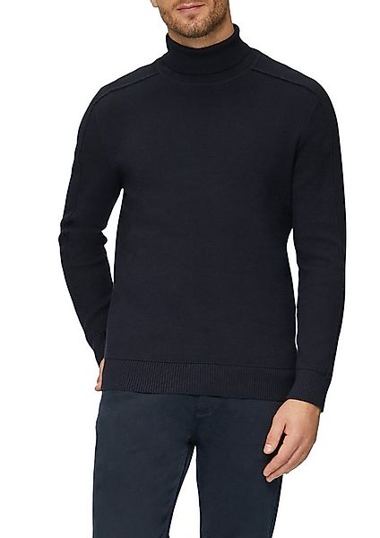 s.Oliver Rundhalspullover mit Rippbündchen günstig online kaufen