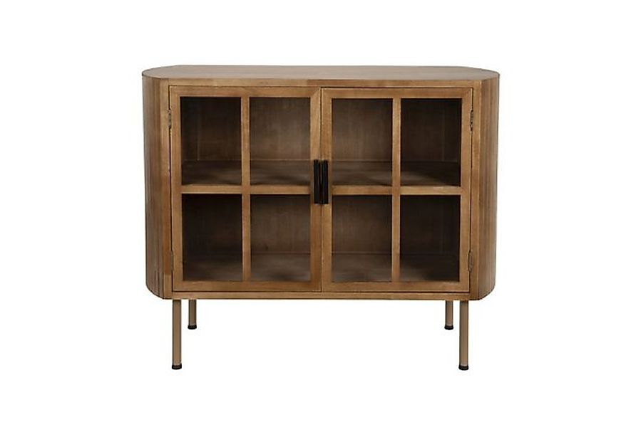 Vintagehaus Vitrine Retro Sideboard Vitrine Yaz Oval mit Sprossenkorpus günstig online kaufen