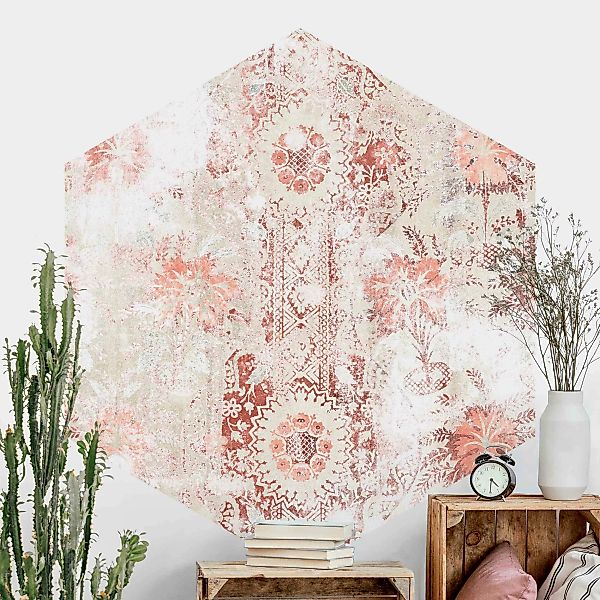 Hexagon Mustertapete Antike Shabby Barocktapete II günstig online kaufen