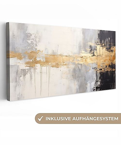 OneMillionCanvasses® Leinwandbild Panorama Gold - Luxus - Acryl - Kunst, Fo günstig online kaufen