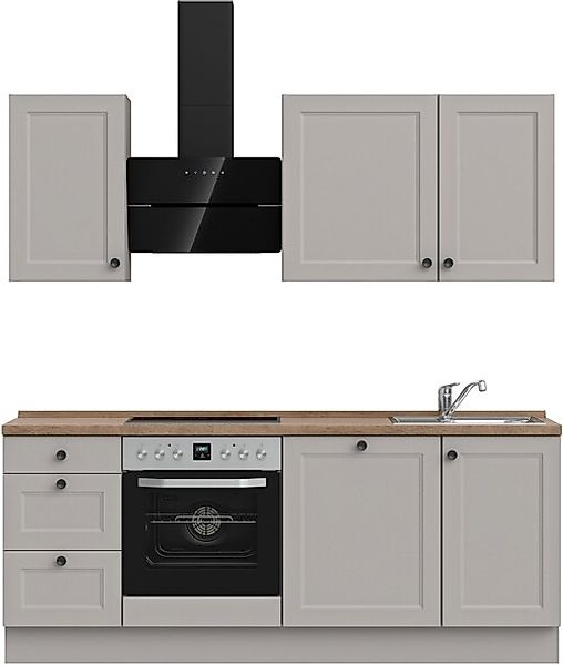 nobilia® Küchenzeile »"Cascada II"« vormontiert, Breite 210 cm, Ausrichtung günstig online kaufen