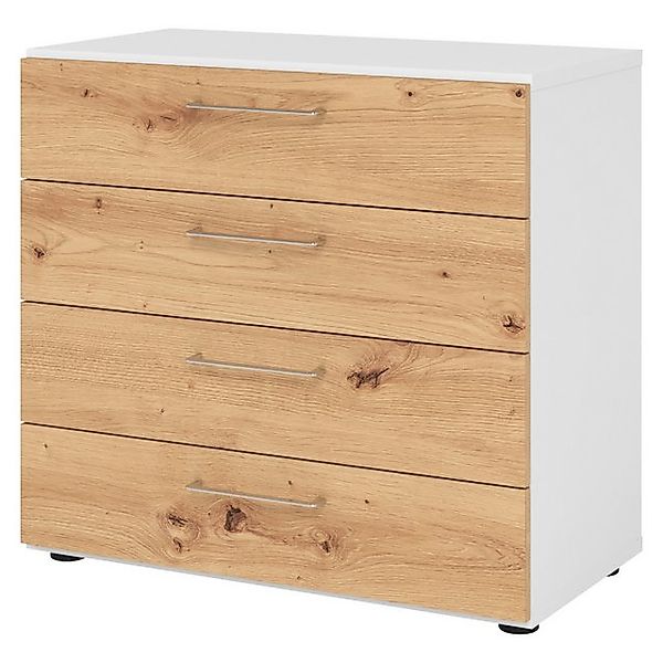 bümö Aktenschrank smart Schubladen Schrank - 4 Schübe Dekor: Weiß/Asteiche günstig online kaufen
