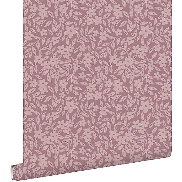 ESTAhome Tapete Blumen Aubergineviolett 50 X 900 Cm 131443 günstig online kaufen