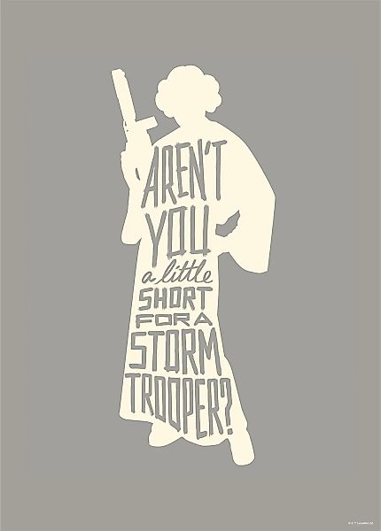 Komar Bild "Star Wars Silhouette Quotes Leia", Disney, (1 St.), Wandbild zu günstig online kaufen