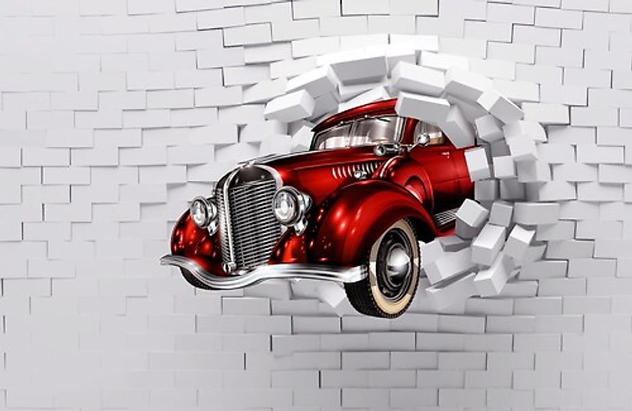 Papermoon Fototapete »3D ABSTRAKT DESIGN-VINTAGE OLDTIMER WANDDEKO XXL« günstig online kaufen