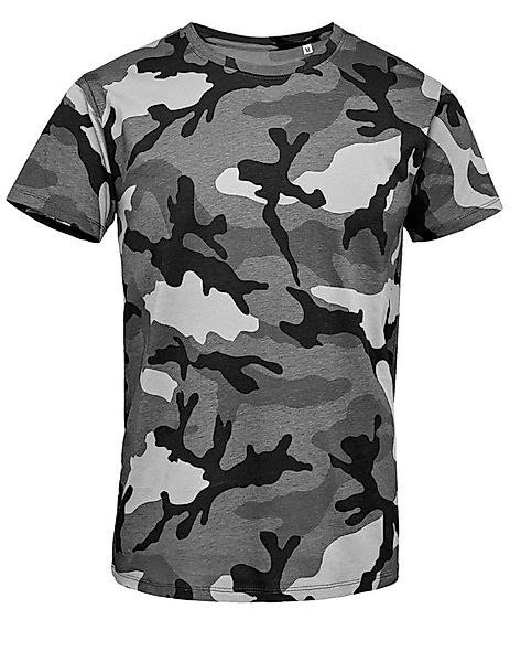 Art & Detail Shirt T-Shirt Army Camouflage Tarn Farben Look in Blue Green G günstig online kaufen