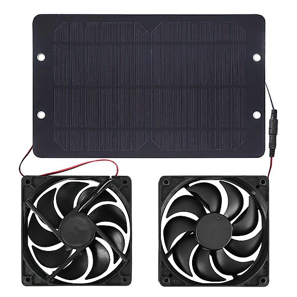 BlingBin Wandventilator Solar Ventilator,10W Solarpanel,Wetterfest,DC Doppe günstig online kaufen