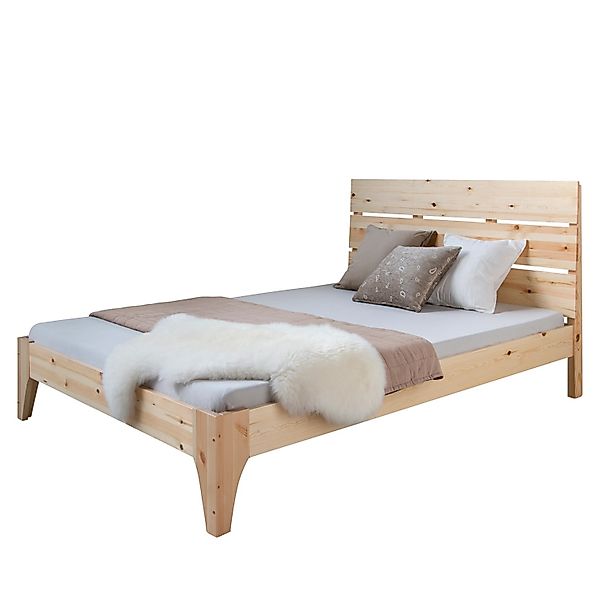 Homestyle4u Holzbett 140 x 200 cm Braun 1848 günstig online kaufen