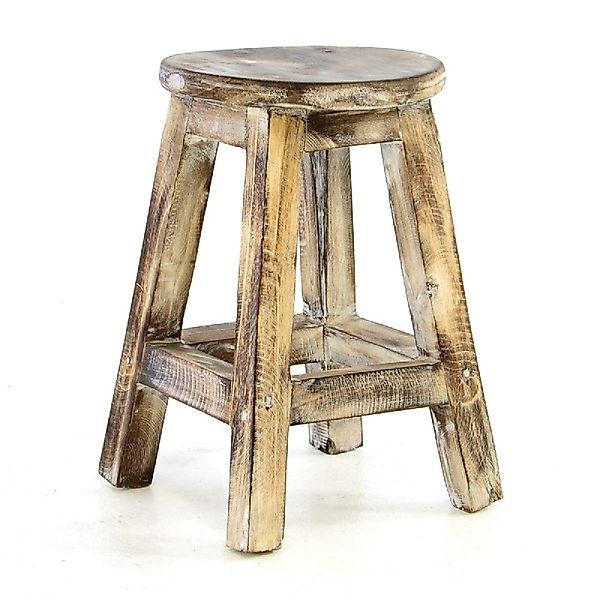 VCM Gartenstuhl Vintage Hocker geflammt 40cm günstig online kaufen