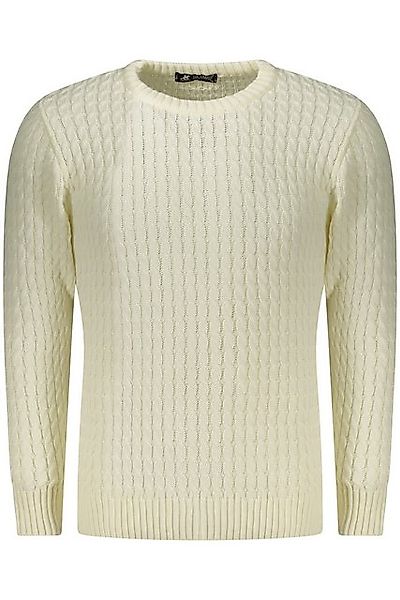 U.S. GRAND POLO Strickpullover Eleganter Herrenpullover in Weiß mit Zopfmus günstig online kaufen