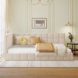 Flieks Polsterbett, Samt Daybett Tagesbett Schlafsofa günstig online kaufen