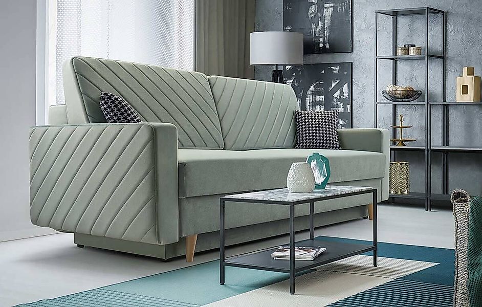 MOEBLO Schlafsofa CALIFORNIA, Sofa aus Samtstoff günstig online kaufen