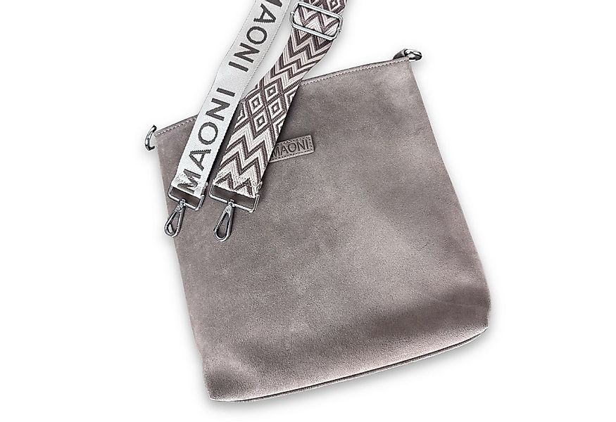 MAONI Umhängetasche Wildleder (Spar-Set, 1x Tasche, 2x Gurt), Echtleder, mi günstig online kaufen