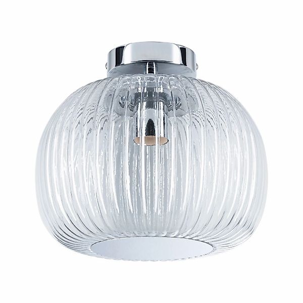 Paulmann "LED Deckenleuchte Ruya IP44 E27 230V max. 60W dimmbar Glas/Chrom" günstig online kaufen