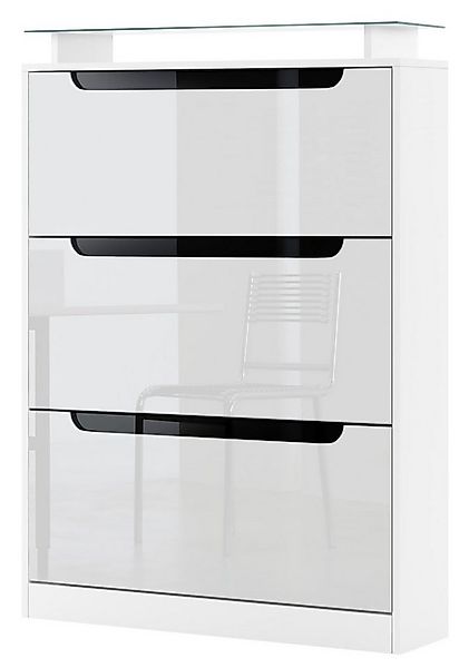 Vladon Schuhschrank Space (Schuhkipper, für 24 Paar Schuhe mit 3 Klappen un günstig online kaufen