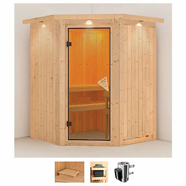 Karibu Sauna »Nanna«, 3,6-kW-Plug & Play Ofen mit integrierter Steuerung günstig online kaufen