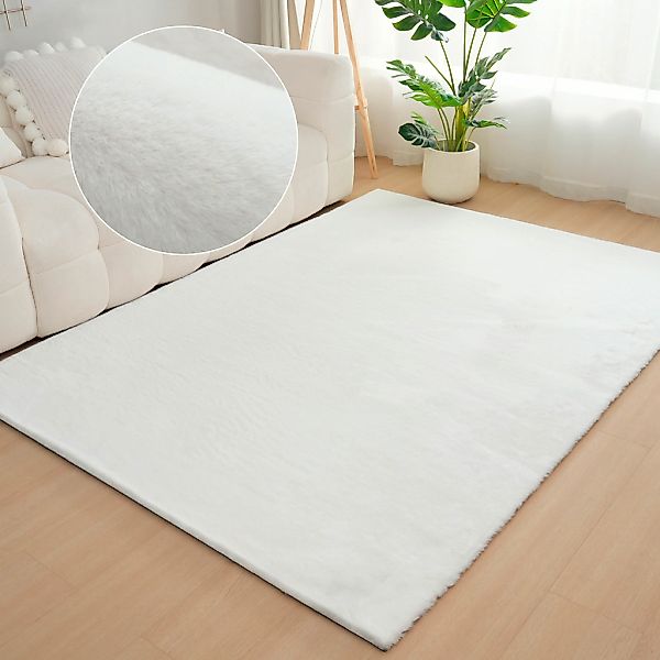 Bruno Banani Fellteppich "Rabbit 2, Kunstfell Teppich, Modern" rechteckig 2 günstig online kaufen