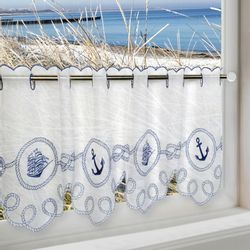 Delindo Lifestyle Scheibengardine "ANKER SEGELSCHIFF" Stangendurchzug 1 Stk günstig online kaufen