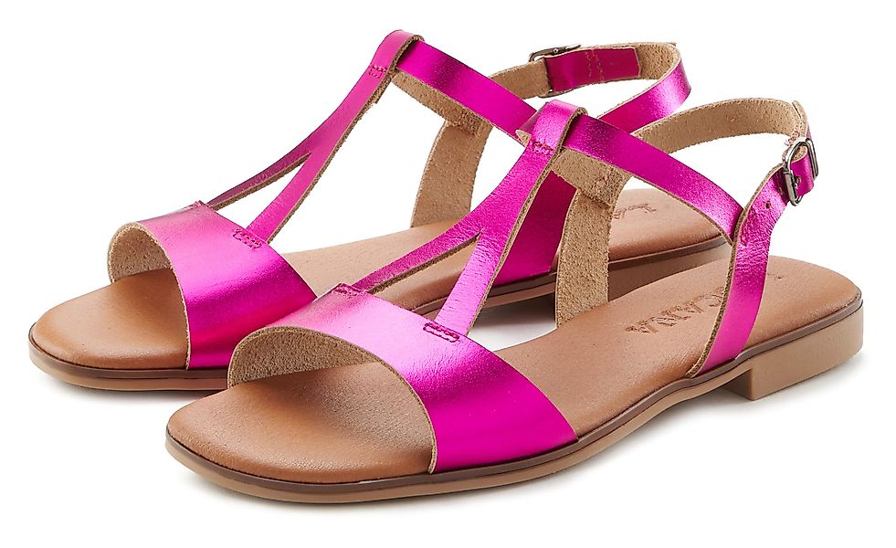 LASCANA Sommerschuh Sandale aus Leder im günstig online kaufen