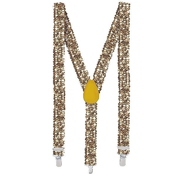 Boland Kostüm Hosenträger mit Pailletten für Erwachsene, Gold günstig online kaufen