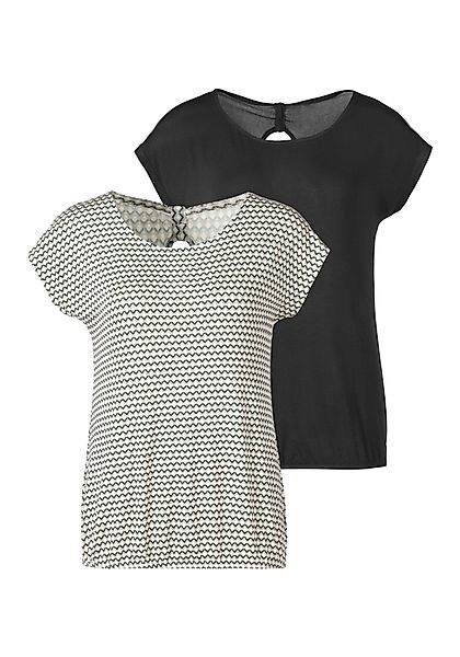 Vivance T-Shirt (2er-Pack) mit Cut-Out und günstig online kaufen