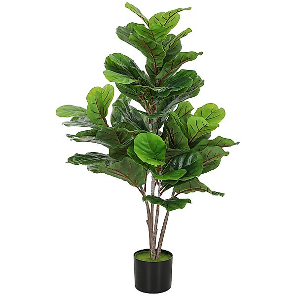 HOMCOM Künstliche Geigen-Feigenbaum 110cm Kunstpflanze, Plastik Künstliche günstig online kaufen