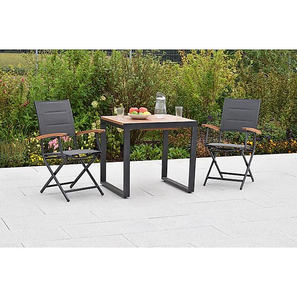 Merxx Paxos Set 3tlg. 2 Klappsessel Balkon-Tisch Ausziehbar günstig online kaufen