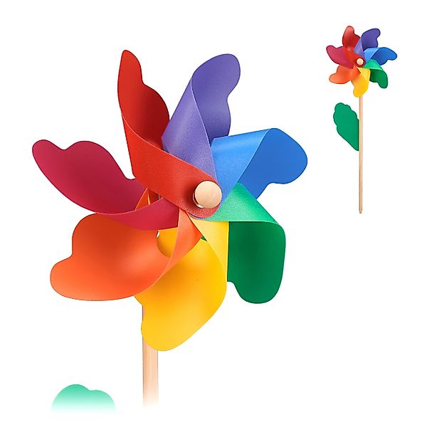 relaxdays Deko-Windrad 2er Set Windrad günstig online kaufen